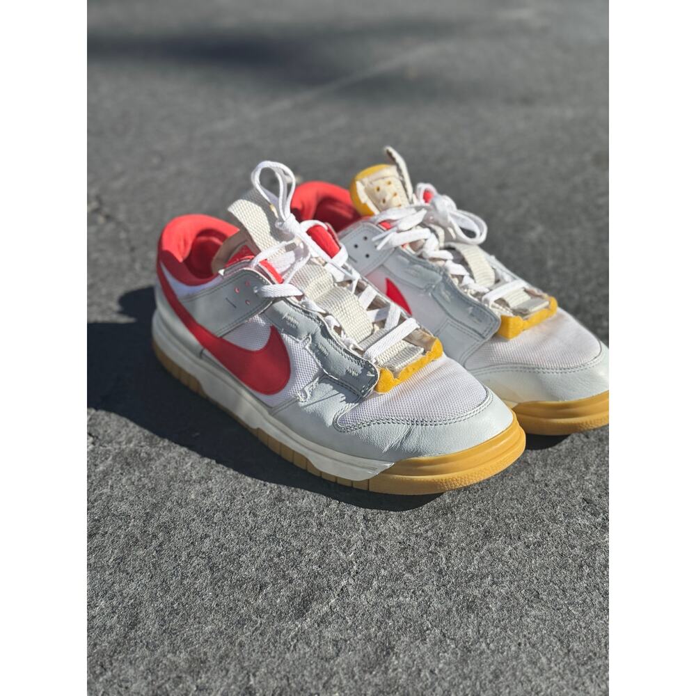 Nike Nike Air Dunk Jumbo [DV0821-102] Men Casual Shoes White/Crimson-Platinum